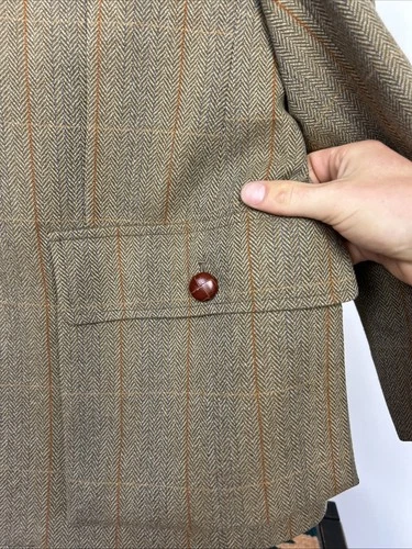 Sport Saxony Tweed Shooting Action Back HACKING Norfolk Blazer Jacket (42S) image 5