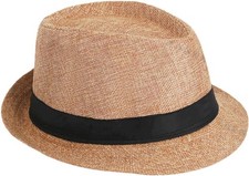 1920s Men Fedora Hat Accessories 20s Men Gangster costume 60cm Khaki a