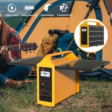 100W 77WH Power Station W/ Solar Panle Solar Power Generator 24000mAh Power Bank