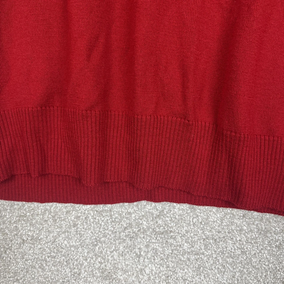 Suéter Jones New York Mujer 1X Rojo Lana Merino Cuello Alto Manga Corta - 4023 Foto 3 de 4