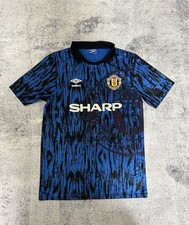 1992/1993 Manchester United Cantona Umbro Jersey Men's L Size Blue