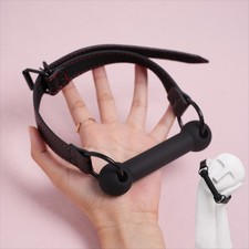 Fixation Oral Open Mouth Gag Silicone Bone Bit Gag BDSM Bondage Harness Women SM