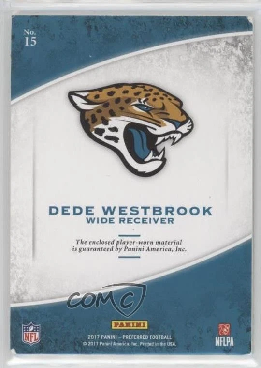 2017 Panini Preferred Jumbo Rookie Silhouette Jerseys Dede Westbrook #15 RC - Image 2 of 2