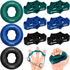 Fitbeast Grip Strength Trainer 9pc Hand Finger Forearm Exerciser Kit Fitbeast Grip Strength Trainer 9pc Hand Finger Forearm Exerciser Kit