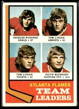 1974-75 Topps Jacques Richard/Tom Lysiak/Keith McCreary Atlanta Flames #14