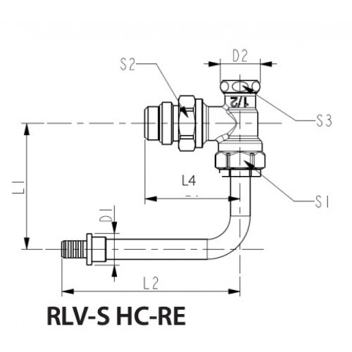 Kit hydrocâblé HC-RE RA-IN robuste équerre à sertir et coude orientable D12 double - 2
