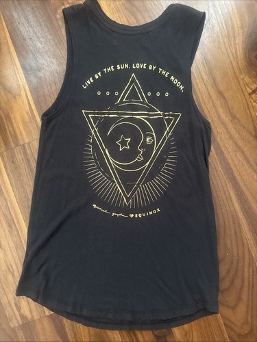 Spiritual Gangster Cosmic Tank Sz XS/S Black Equinox Live Love By The Sun Moon - Picture 2 of 9