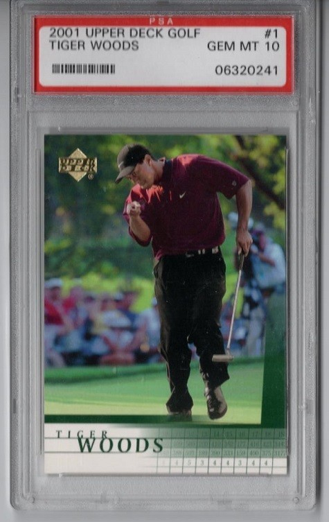 2001 Upper Deck - Tiger Woods #1 (RC) - PSA 10