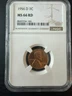 1956-D Lincoln Wheat Cent Penny NGC MS66 RD - Gem Brilliant Uncirculated - Red