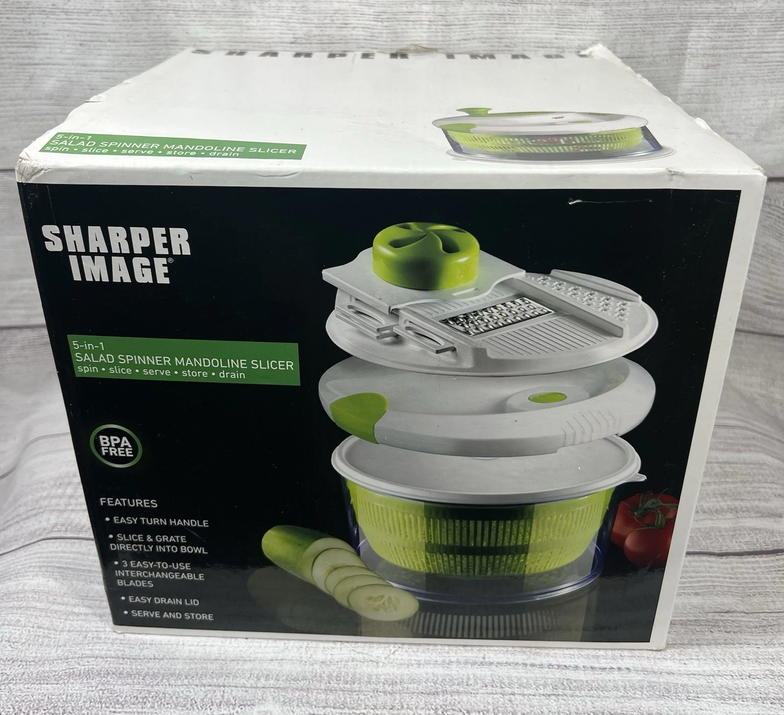 Sharper Image 5-In-1 Salad Spinner Mandoline Slicer BPA Free New
Opens in a new window or tab