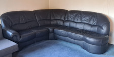 Ledersofaeck Couchgarnitur gebraucht schwarz