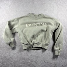 Essentials Fear Of God Crew Neck Kids 6/7 Sweatshirt Light Green 2285