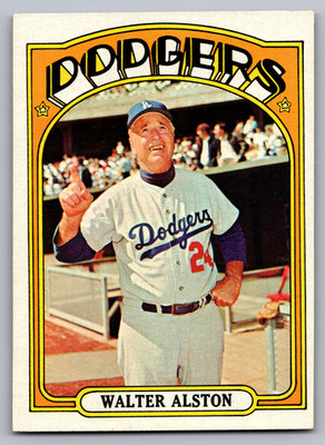 1972 TOPPS #749 WALTER ALSTON LOS ANGELES DODGERS