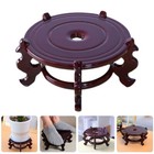 Wooden Display Stand Fish Bowl Display Stand Potted Plant Riser for Desktop Home