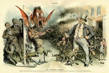 JOHN SHERMAN CONGRESSMEN OPERATING MARIONETTE THE FREE-TRADE BUGABOO MONOPOLIST