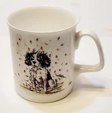 Bryn Parry Studios Hunting Dog Pheasant Mug "Dinner Is Served"  Bone China 3 5"