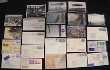 GERMAN ZEPPELIN COVER COLLECTION US GERMANY LOT OF 23 C18 CENTURY PROGRESS 