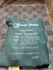 Pair of Titan Chain 3235 SCAM Truck Alloy Square Link Tire Chains CAM Road Chain