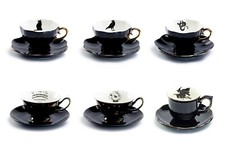 Potter's Studio 6 Assorted Halloween Tea Cup and Saucer Sets
