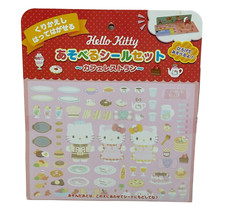 Sanrio Hello Kitty Play Sticker Cafe Restaurant Set Reusable Car Travel Complete