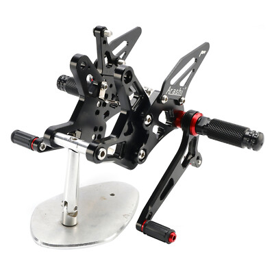 レ―スベットカバ― Racing Adjustable Rearsets Foot Pegs Black For Kawasaki ZX6R ZX-6R