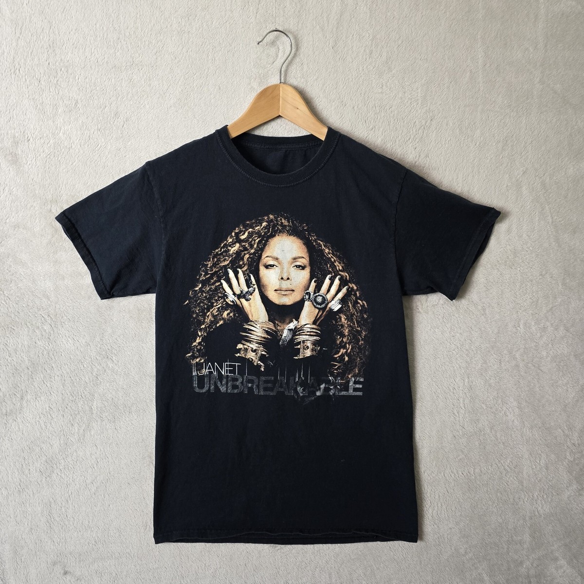 2015 JANET JACKSON UNBREAKABLE ツアー Tシャツ Janet Jackson Shirt Small Black Gray Unbreakable World Tour