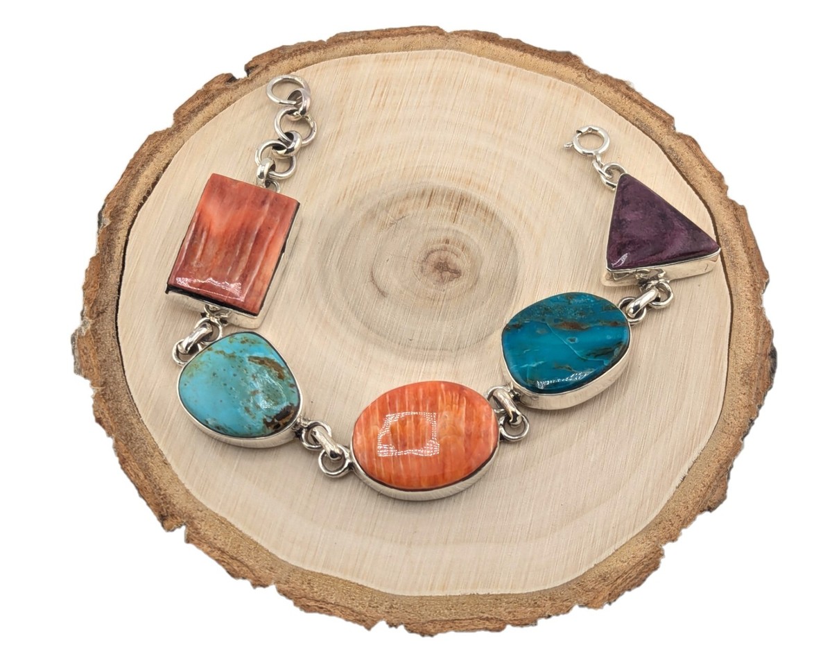 アクセサリー Navajo handmade Bracelet Amazon.com: Navajo Wide Cuff Bracelet Beads on Leather