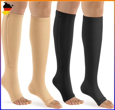 Kompressionsstrümpfe mit Reißverschluss Damen Herren professionelle Pflege Paar