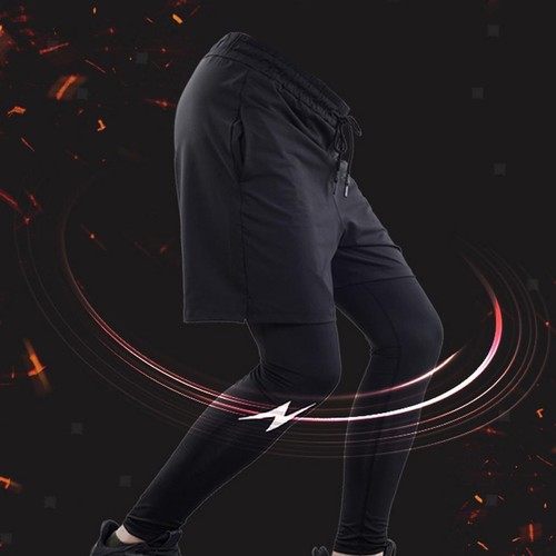 Men Compression Tights Fitness Pants Running Sports Gym Cycling Base ayer L - Picture 8 of 11