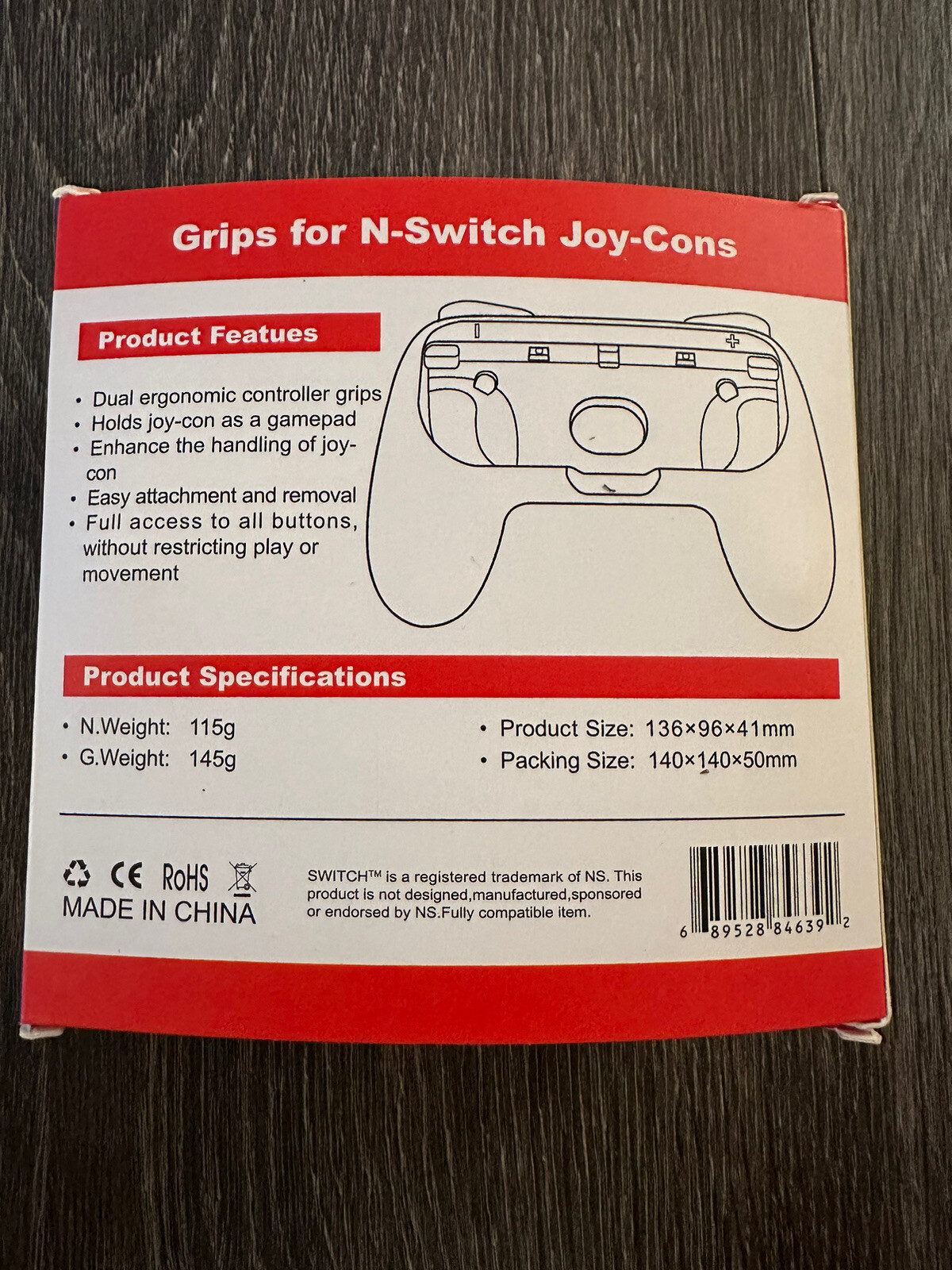 Beastron Grips Compatible with Nintendo Switch Joy Cons, 2 Pack (Black) 