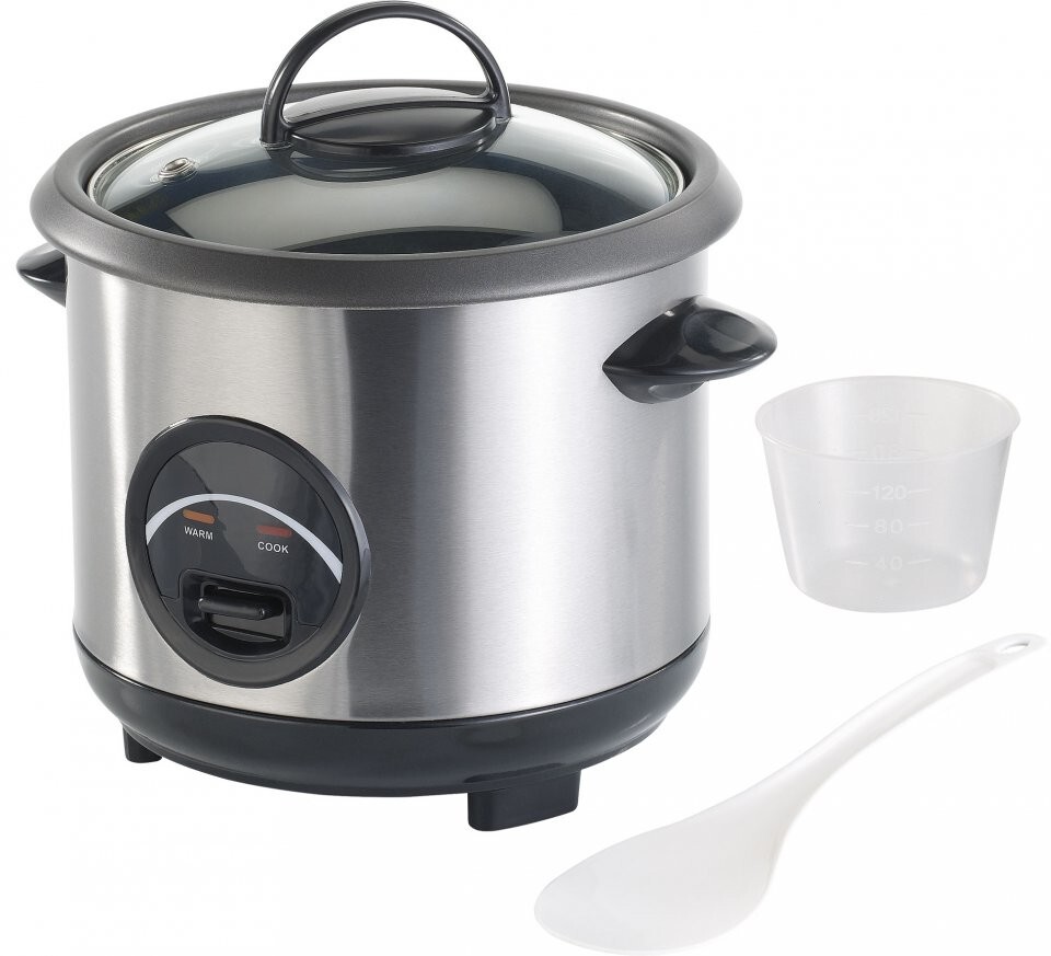 Cuiseur à riz 0,6 L Rosenstein & Söhne avec maintien au chaud automatique, compact et blanc