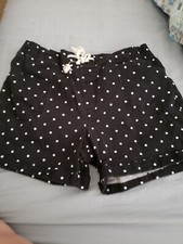 Wonder Nation Girls Shorts Black Polka Dot Sz xl