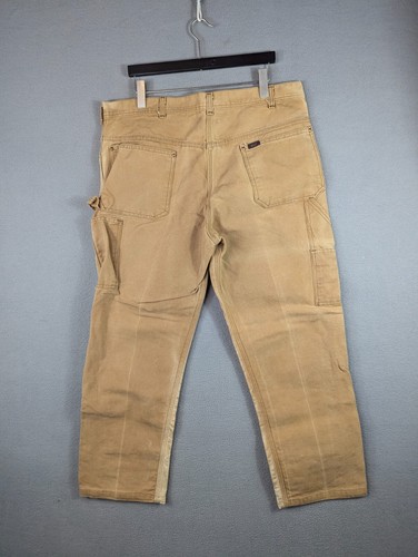 Pantaloni da falegname chiave skateboard pesanti utilità tasche boho grunge lavoro tela USA - Foto 4 di 8