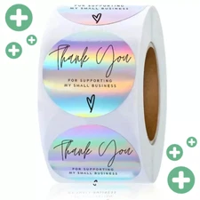 💥10PCS Thank You For Supporting My Business Decals Seals Labels Craft Stickers!