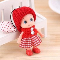 Kids Girl Toy Soft Interactive Baby Doll Toy Mini Doll Mobile Phone Accessory Kids Girl Toy Soft Interactive Baby Doll Toy Mini Doll Mobile Phone Accessory