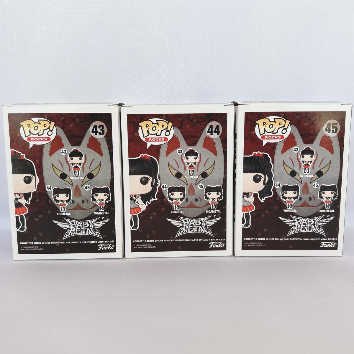 POP! ROCKS BABY METAL FUNKO SU-METAL YUIMETAL MOAMETAL 3 SET