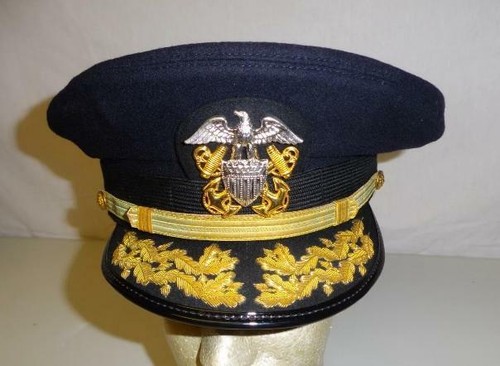 B9701-734 WW2 US NAVY ADMIRAL Visor Hat 
