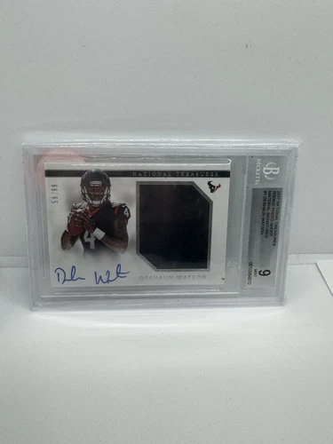 2017 Panini National Treasures #RMS-DWS Deshaun Watson Patch Auto RPA /99 BGS 9