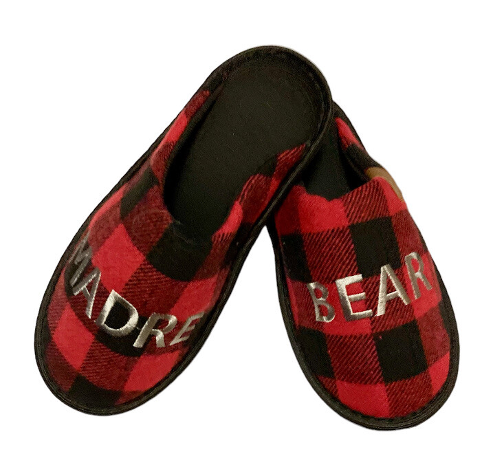 SAOLA Pantofole donna Madre Bear a quadri 7 8 MEDIA nuove in borsa suola interna ed esterna