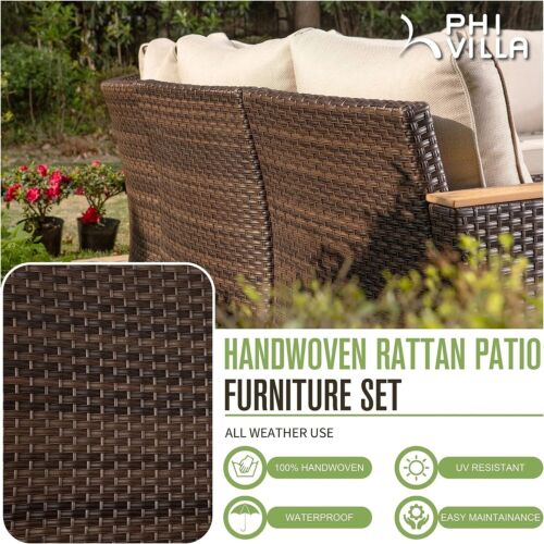 Polyrattan Gartenmöbel Sitzgruppe Gartenset Lounge Garnitur Set - Bild 7 von 9