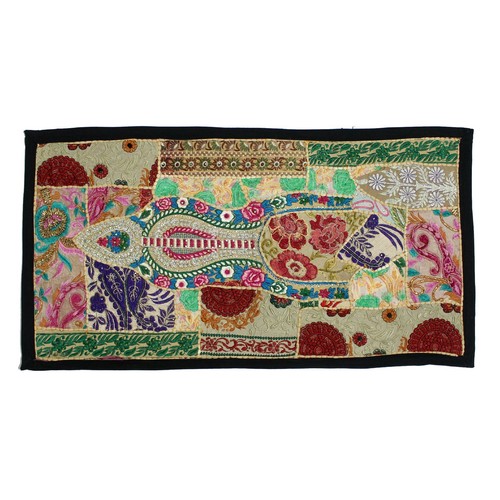 Tapisserie Brodée En Perles Hippie Indienne Décor Coureur
