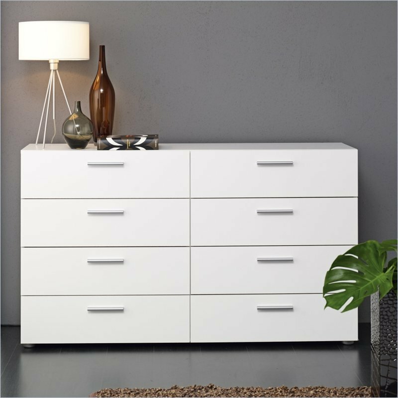 atlin designs dresser Atlin Designs 8 Drawer Double Dresser in White