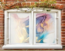 3D Yellow Texture A623 Window Film Print Sticker Cling Stained Glass UV Zoe