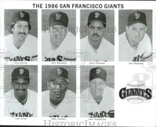 1986 Press Photo San Francisco Giants baseball team members. - afa48604