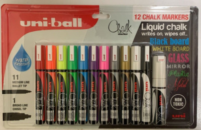 Uni-ball Kreidefarbe Marker verschiedene Auswahl 12er Set