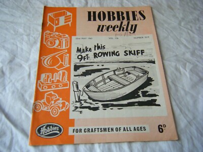 Hobbies Weekly, 22nd May, 1963, vol 136 no 3519, Make 9ft Rowling Skiff