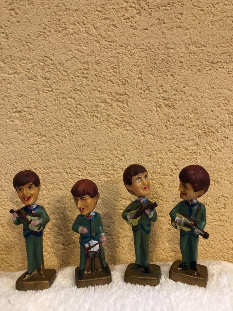 Beatles Figure Bobblehead Doll Collection Set Interior Figurine