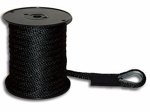 Extreme Max BoatTector Solid Braid MFP Anchor Line With Thimble - 1/2 In. X 100 Ft., Black 3006.3468 - The Home Depot
