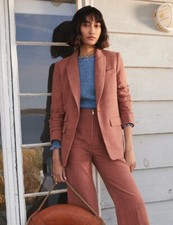 Veronica Beard 495 Martel Dickey Jacket in Rust 4