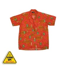 Hawaiian Imperial Vintage 60's Mens Aloha Shirt Orange sizeXS/S blemish - 498